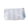 thumbnail image 1 of Makeup Bags for Purse,Small Clear Coated Cosmetic Bags for Women Girls, Waterproof Travel Organizer Zipper Pouch Beach Vacation Essentials (White-Sky Blue), 1 of 4