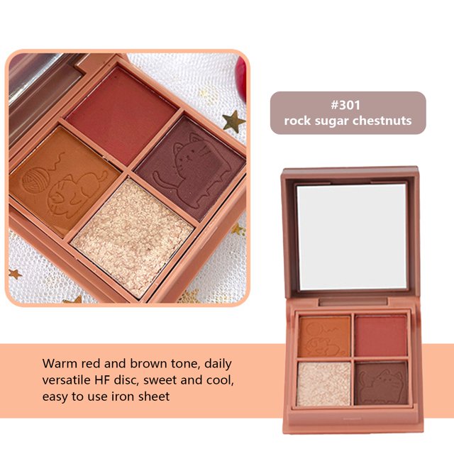 Makeup of Blekii 4 Color Eyeshadow Palettes Cherryblossom Glitter