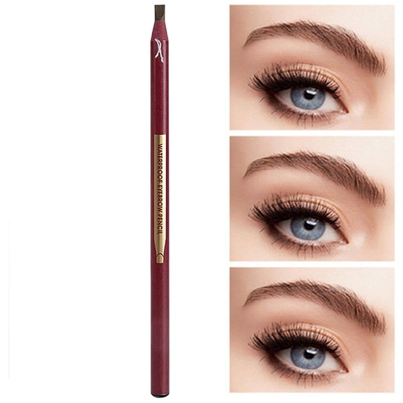 Makeup Brow Pencil - Ultra-Fine Mechanical Brow Pencil, Waterproof, Precision Tip, Small Brow Definer, 0.06oz, Retractable, Spoolie Brush, Thinner Areas, Daily Use, Holiday Gift, Women 1PC*1