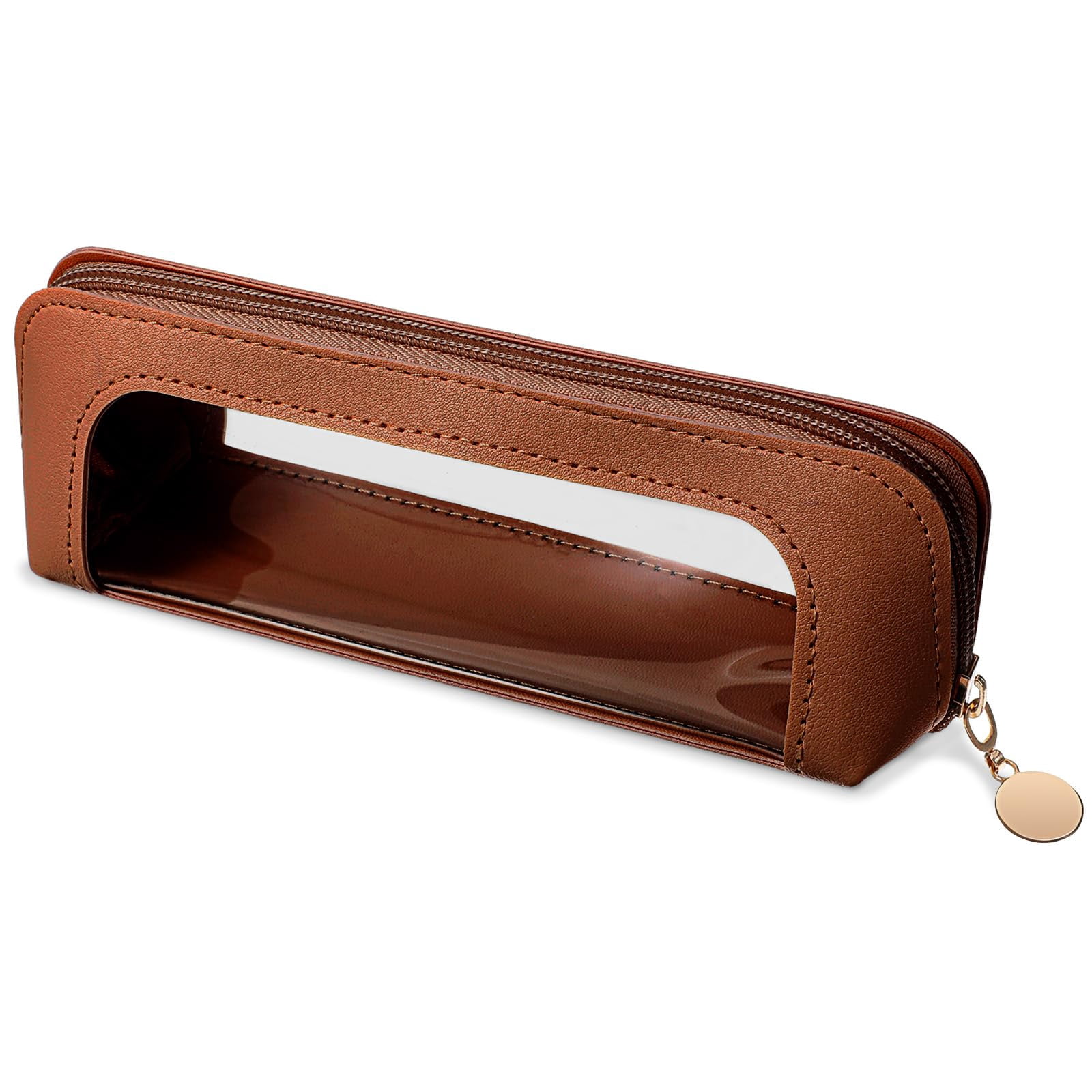 Makeup Brush Bag, Clear Makeup Bag Travel Makeup Brush Holder Toiletry Bag with Zipper Makeup Bag Purse Organizer for Women