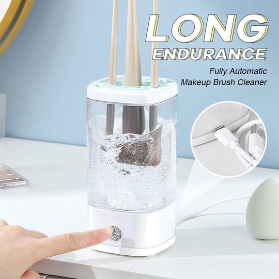 Makeup Brush Cleaner, Automatic Electric Brush Cleaner with High-Speed Rotation, USB Rechargeable, Gentle Cleaning for All Brush Types, Includes 1 Cleaner