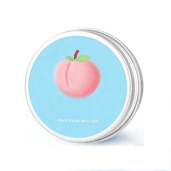 Makeup Brush Cleaner Soap, Deeply Cleans Waterproof Makeup for Synthetic & Natural Brushes & Sponges Vegan, Cruelty-Free & Easy-Rinse, Peach-Oolong Scent, 40g