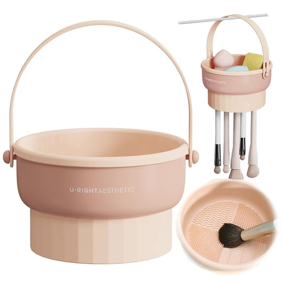 Makeup Brush Cleaning Box Sponge Brush Dry Cleaning Cleaner Powder Puff Brush Box Makeup Tools Drying Rack