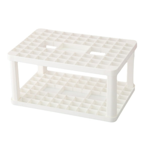 Makeup Brush Drying Rack and Organizer, Cosmetic Brush Holder for Desk, Plastic Storage Stand, 1-Piece Set