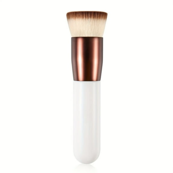 Makeup Brush, Flat Headed Brush, Soft Bristles Seamless Foundation Brush for Face, Durable Long-Lasting Beauty Tool for Cream and Liquid Application, Suitable for Daily Use and Professional Makeup