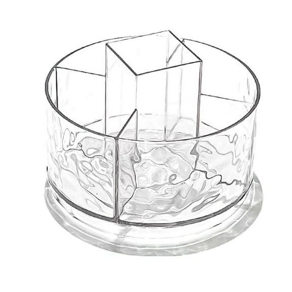 Makeup Brush Holder Organizer, 360 Rotating Makeup Brush Organizer, 5 Slot Make Up Brushes Cup for Cosmetics,B