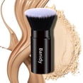 thumbnail image 1 of Makeup Brush Kabuki Face Brushes Retractable Travel Blush Kabuki Brush Portable Flawless for Foundation, Powder Blush, Bronzer, Buffing, Liquid, Cream, Cruelty Free with Cover(Brown), 1 of 13