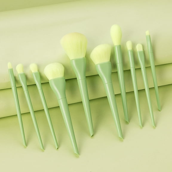 Makeup Brush Kit - 10 Pcs Candy Series Foundation, Eyebrow, Eyeliner, Blush & Concealer Brushes, Multicolor Handles, Soft Nylon Bristles, Makeup Brushes Set, Holiday Christmas Gift