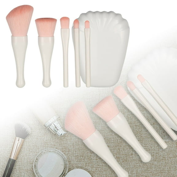 Portable Makeup Brushes Set for Beginners - Travel-Friendly Face Makeup Tools Ideal for All Skin Types Complete Kit for Effortless Application