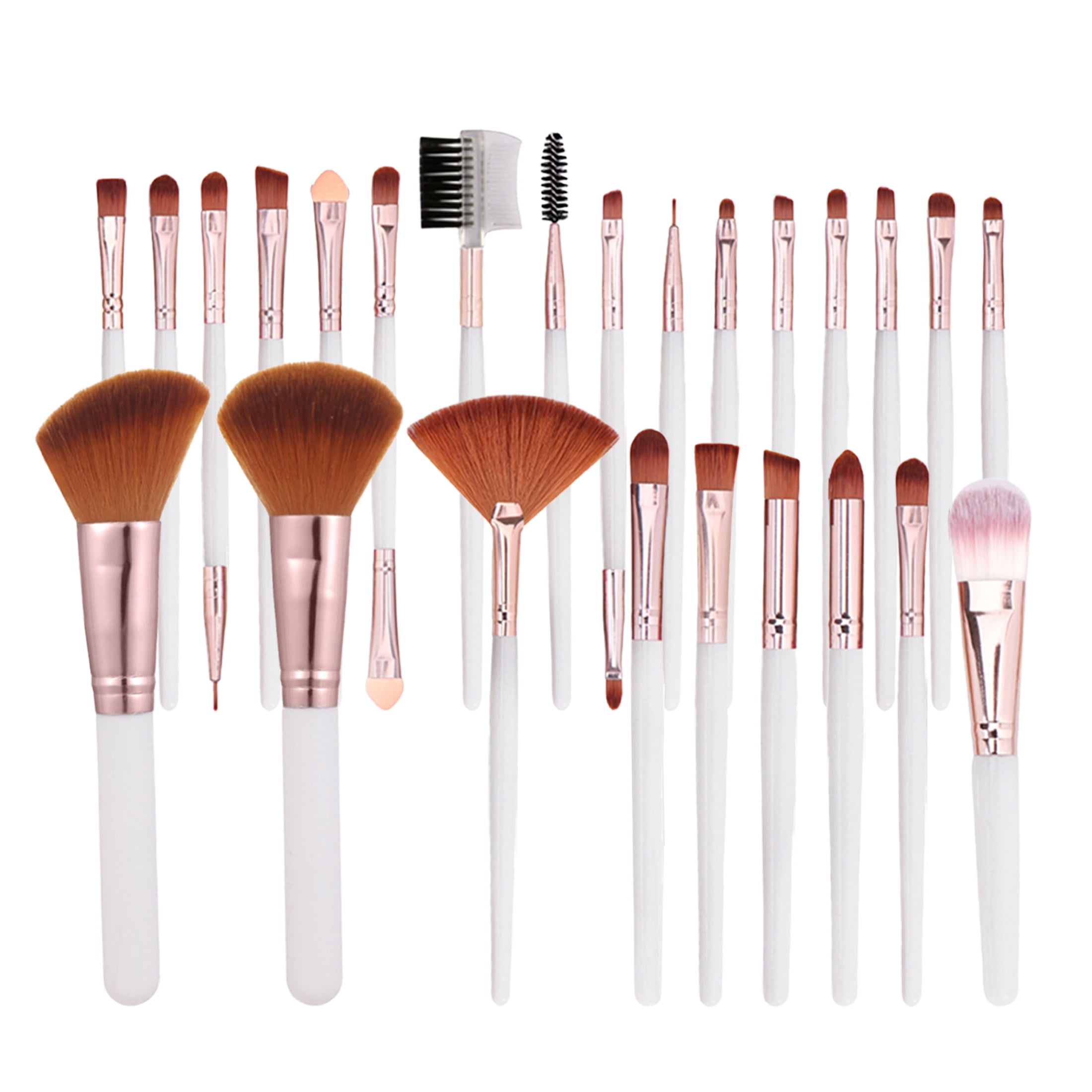 25Pcs Makeup Brushes Set, Professional Makeup Brushes Set for Eye and Face, Blush Eyeshadow Concealer Brushes Soft Cosmetic Brush Kit for Full Face Makeup, Beginner Friendly