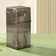 thumbnail image 1 of Makeup Brush Organizer, Cosmetic Brush Holder, Clear Dustproof Makeup Brush Storage with Lid, Durable Plastic Makeup Brush Stand with Removable Slots and Waterproof Cover, 1 of 5