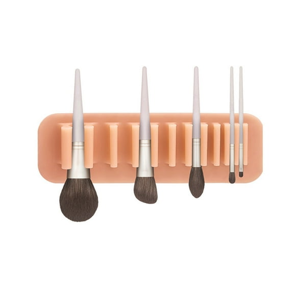 Makeup Brush Rack Non-punching Brush Drying Rack Silicone Cosmetic Brush Storage Holder for Bathroom