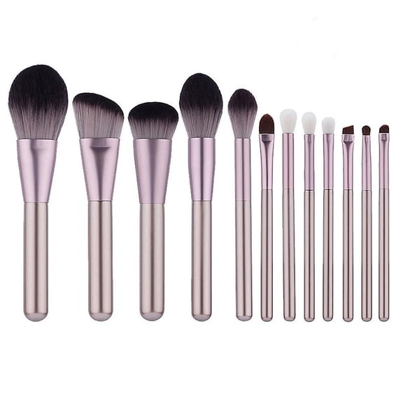 Makeup Brush Set - 12Pcs Makeup Brushes, Blush Contour Angled Eyeshadow Shader Concealer Eyebrow Brush Dual-End Brush