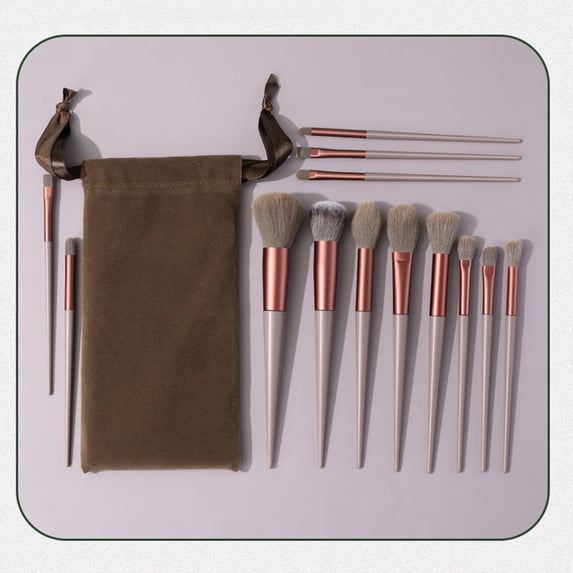 Makeup Brush Set - 13 Pcs Eyebrows, Eye Shadow, Powder & Lip Brushes, Plastic Handles, Multi-Color, Brush Set Make Up, Set De Brochas De Maquillaje, Beauty Tools Accessories, Makeup Brush Kit