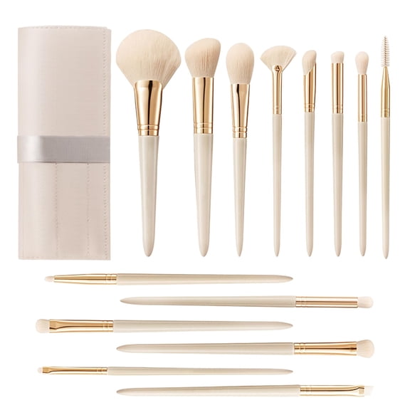 Makeup Brush Set 14 Pieces Professional Makeup Brushes, Premium Synthetic Kabuki Brush Set, Foundation Brush, Concealer, Blush Highlighter Brush, Eyeshadow Loose Powder Brush, Blending Brush Set