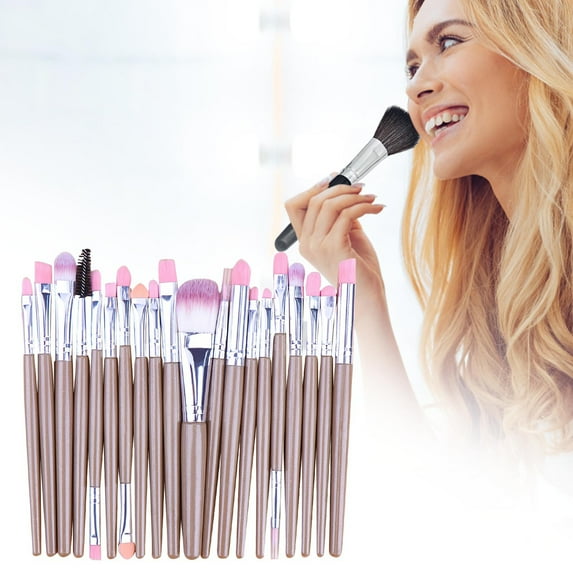 Makeup Brushes, Eye Brushes, 20-Piece Synthetic Hair Eye Makeup Brush Set for Powder Lip Eyeliner Eyeshadow with Wooden Handles, Professional Beauty Tools for Home and Daily Use