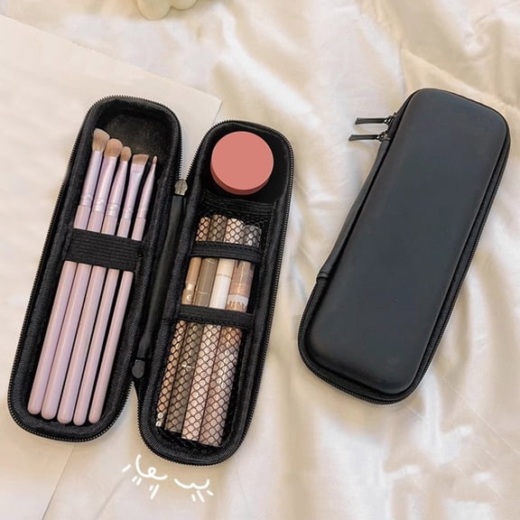 Makeup Brush Storage Bag Pencil Case Large Capacity Portable Travel Organizer with Built In Net Pocket for Classified Storage Cosmetic Brush Holder Roll Up Case for Women Home or On The Go