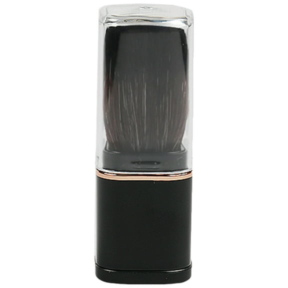 Raindrops Retractable Makeup Brush Black Faux Fiber for Travel and Everyday Use