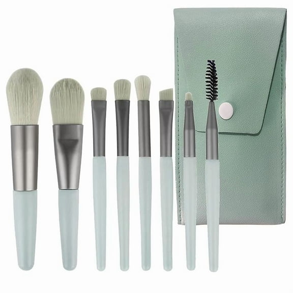 Makeup Brushes 8 Pieces Mini Makeup Brush Set, Makeup Brushes Foundation Blend Blush Concealer Eye Shadow Blend Eye Liner Makeup Brush Set for Travel Makeup Bag Compact and portable (Pink)