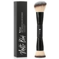 thumbnail image 1 of Makeup Brushes Duo End Foundation Contour Powder and Buffer Brush Bronzer Double Makeup Brush Set 2Pcs black, 1 of 21