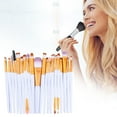 thumbnail image 1 of Makeup Brush Set, Synthetic Hair Brushes, 20 Pieces Professional Cosmetic Brush Kit for Face Eyes Lips, Wooden Handle Durable Design, Easy Powder Application, Home Use, 1 of 4