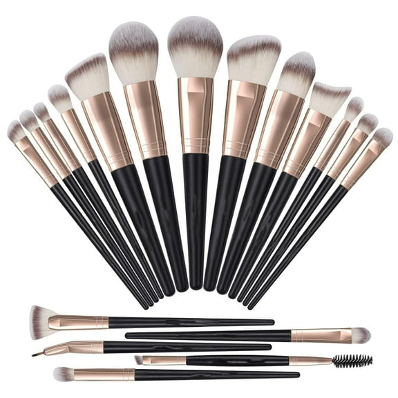 Makeup Brushes, Gogcaro 18 Pcs Professional Makeup Brush Set Premium Synthetic Face Kabuki Brush Kit Foundation Blush Powder Eyeshadow Brushes Set Christmas GiftRose gold)