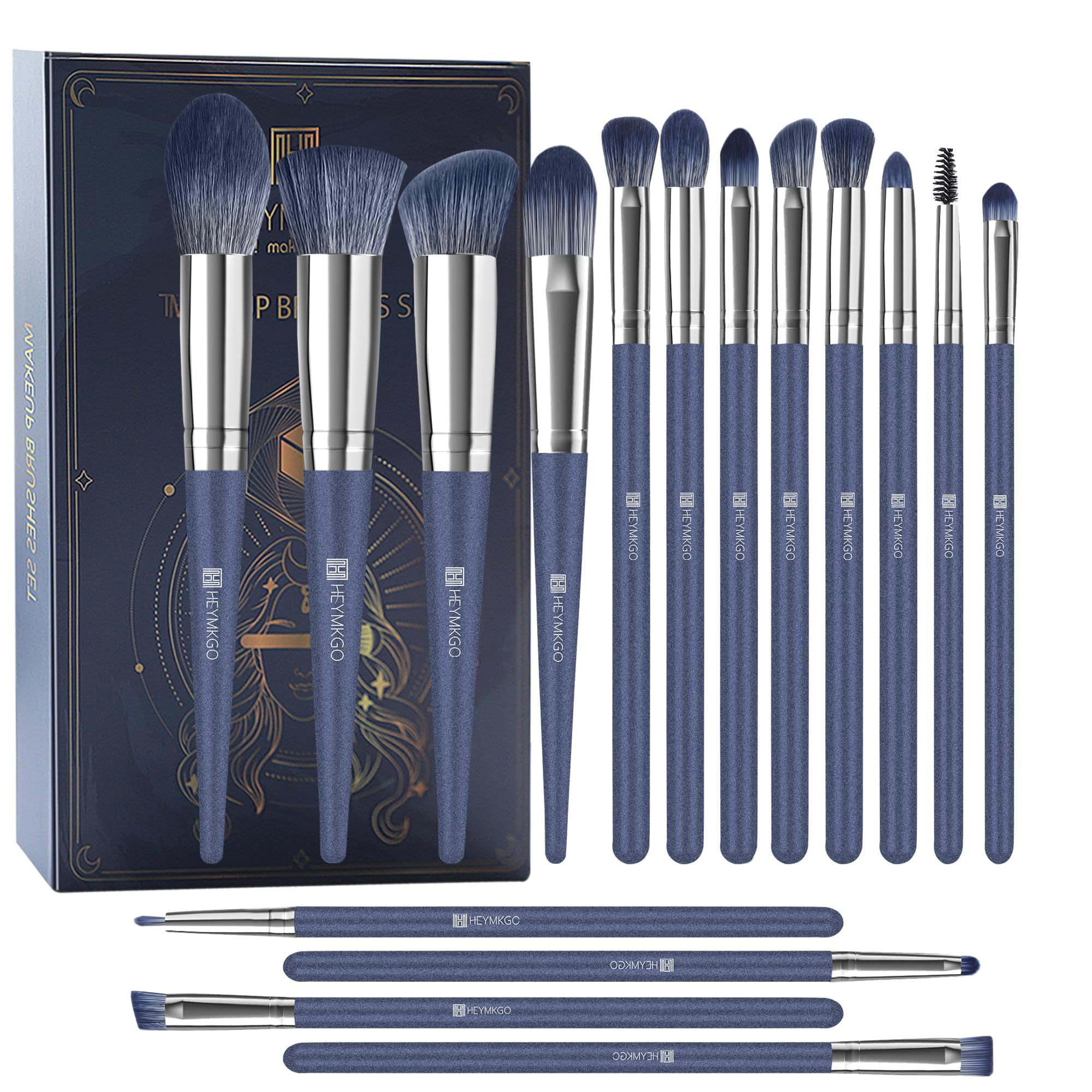 Makeup Brushes, HEYMKGO 16Pcs SE33 Makeup Brush Set Professional ...