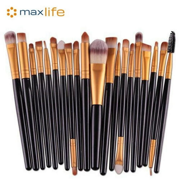 Makeup Brushes Kit 20 Pcs Set, Powder Foundation Eyeshadow Eyeliner Lip Brush - Black, New