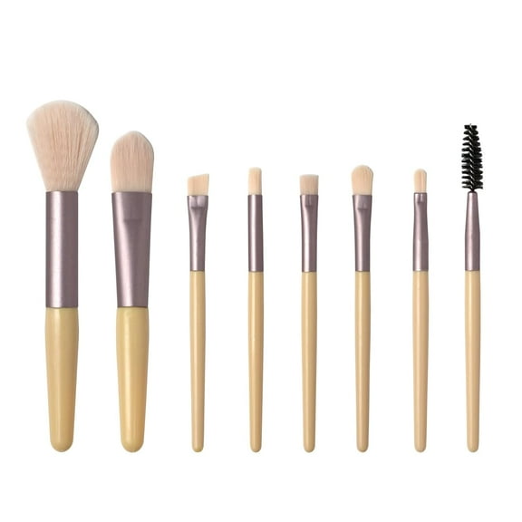 Makeup Brushes,Makeup Brush Set, 8 PCS Travel Make Up Brush Kit Mini,Cosmetic Brushes for Face Foundation Blush Eye Shadow (Pink)