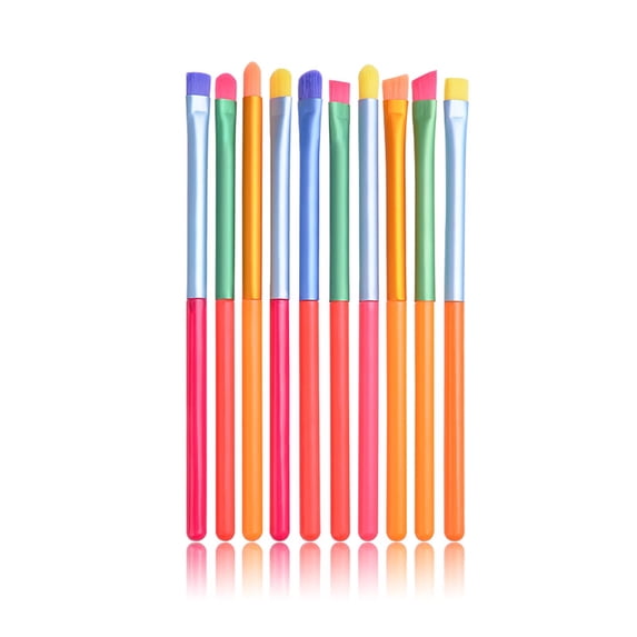 Makeup Brushes Set - 10 Pcs Premium Synthetic Colorful Makeup Brushes, Concealer, Foundation, Powder, Eye Shadow & Eyebrow Brushes, Makeup Brush Kit, Brush Set Make Up Professional Makeup Brushes