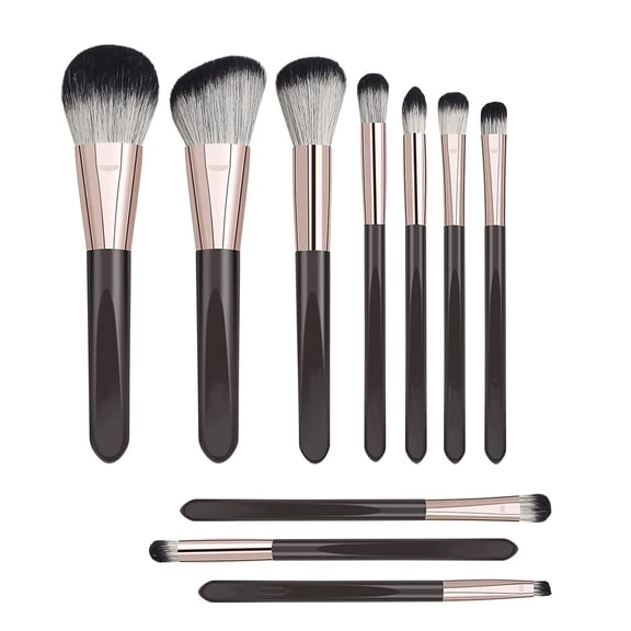 Makeup Brushes Set 10 Pcs, Professional Premium Synthetic Foundation Brush Blending Face Powder Eye Shadows Blush Make up Brushes