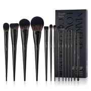 Jessup 14Pcs Synthetic Makeup Brush Set for Foundation, Eyeshadow, Contour, Concealer, Powder, Eyeliner, Crease, Eyebrow, Blending, Black T336