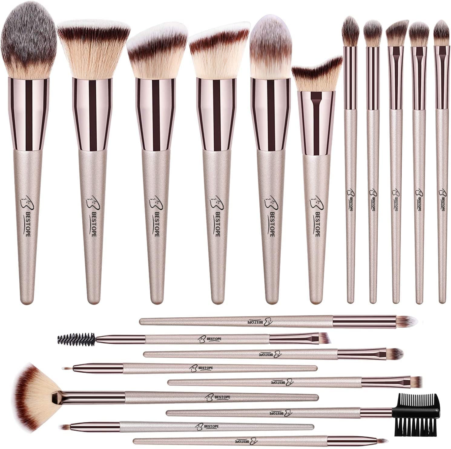 InnoGear Makeup Brushes Set, Professional Cosmetic Brush Set with 16 Makeup  Brushes and Sponges and Brush Cleaner for Foundation Powder Concealers