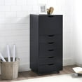 thumbnail image 1 of Naomi Home 6-Drawer Storage Cabinet for Vanity or Bedroom, Black, 1 Unit, 1 of 9