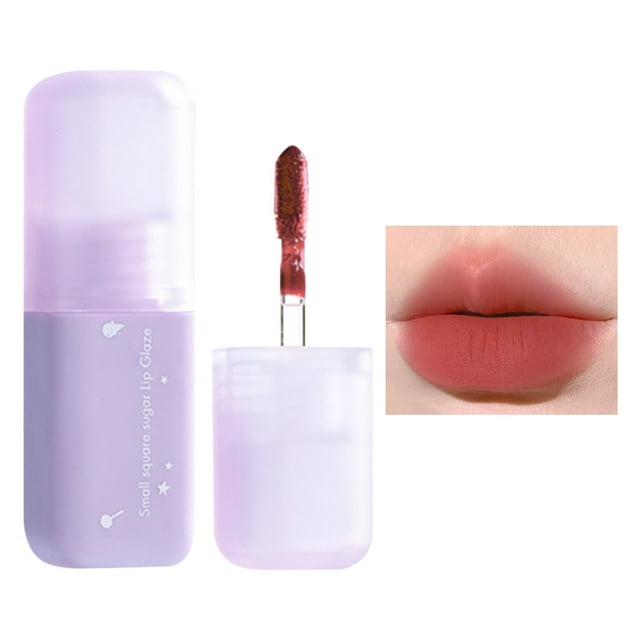Makeup Case Mirror Lip Gloss Long Lasting Lip Glaze Film Wet Non Fade