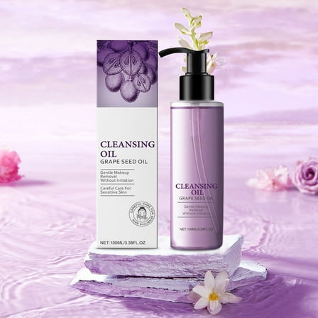 Makeup Cleansing Oil, Makeup Remover Oil, Grape Seed Deep Cleansing Makeup Remover Oil, Deep Cleansing Eye & Lip Makeup 100ml