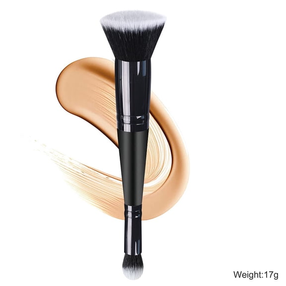 Makeup Concealer Brush, Double Head Makeup Brush, 2 In 1 Flat Head Concealer and Makeup Brush for Accurate Application and Even Coverage, Soft Bristles for Sensitive Skin, Easy To Clean and Durable