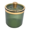 thumbnail image 1 of Makeup Cotton Swab Ball Holder Jar with Lid Container for Countertop Dresser light green, 1 of 10