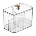 thumbnail image 1 of Makeup Cotton Swab Holder Modern Makeup Tool Storage Box for Vanity Clear, 1 of 4