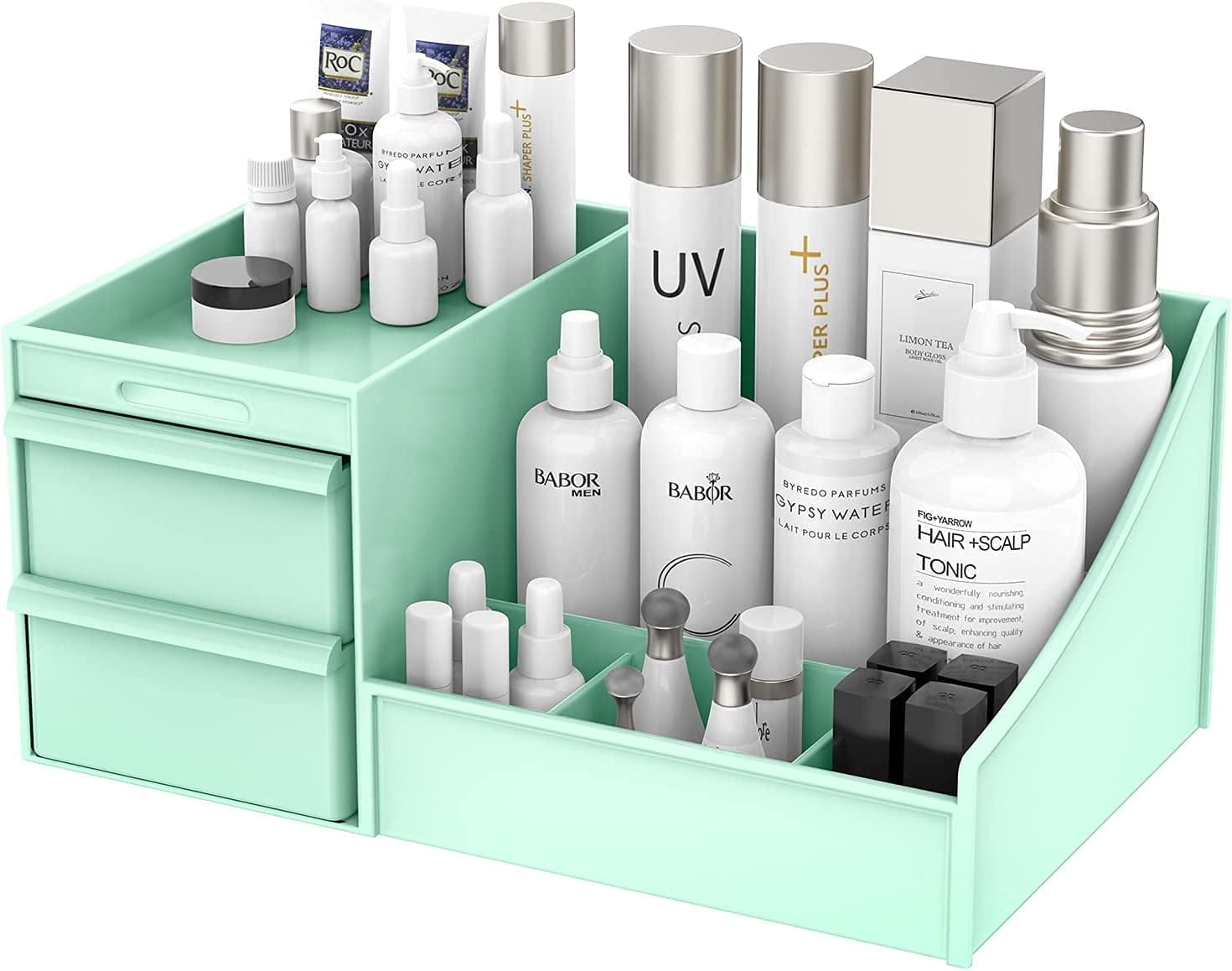 Makeup Desk Cosmetic Storage Box Organizer with Drawers for Dressing ...