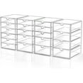 thumbnail image 1 of Makeup Drawer Storage Organizer with 20 Drawers, 4 Set Acrylic Office Desk Organization and Storage, Dustproof Drawer Organizer for Office, Countertop, Bathroom, Bedroom, 1 of 7