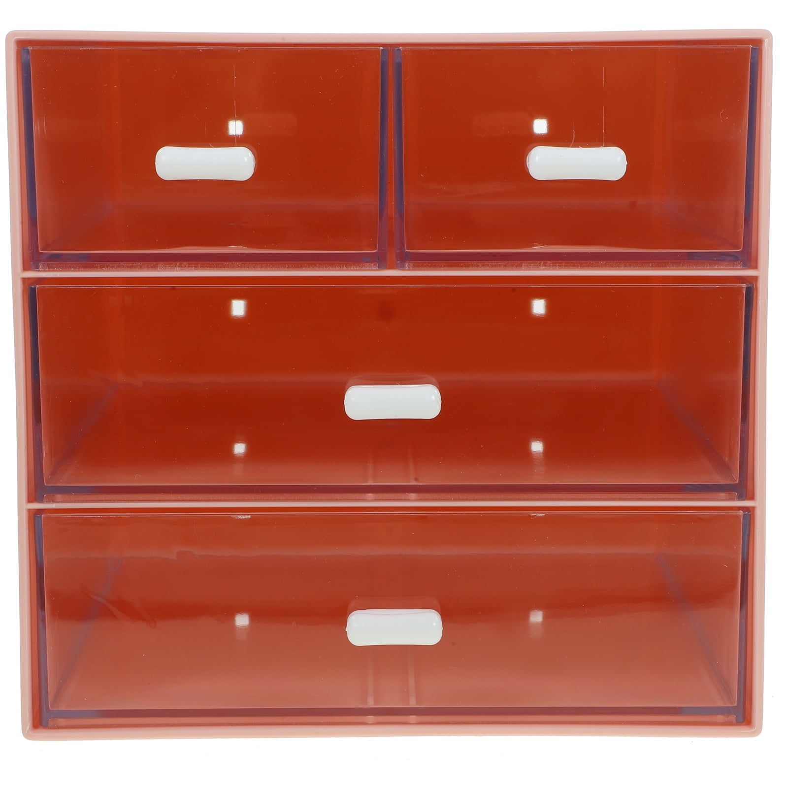 Makeup Drawers Plastic Transparent Desktop Storage Box Small Stationery ...
