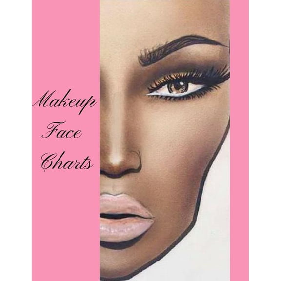 Makeup Face Charts: The Blank Portfolio Workbook Paper Practice Face Charts For Professional Makeup Artists (Paperback)