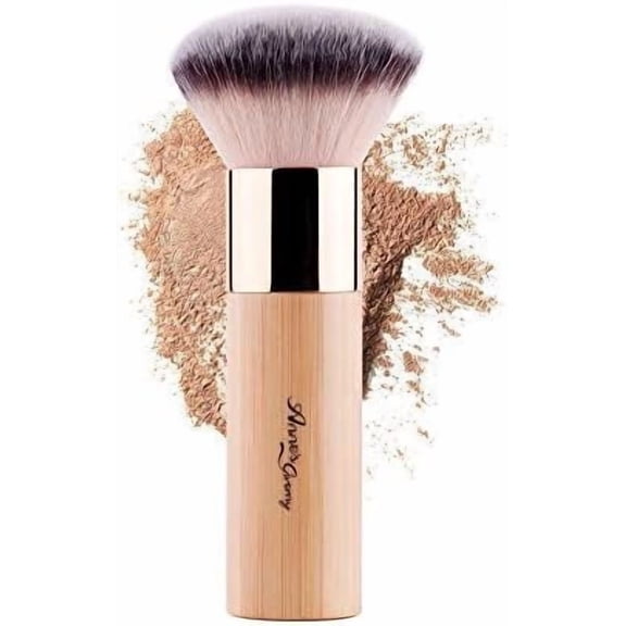 Makeup Foundation Sponge Brush Bronzer Loose Blush Finish Buffer Contour Kabuki Blender ()