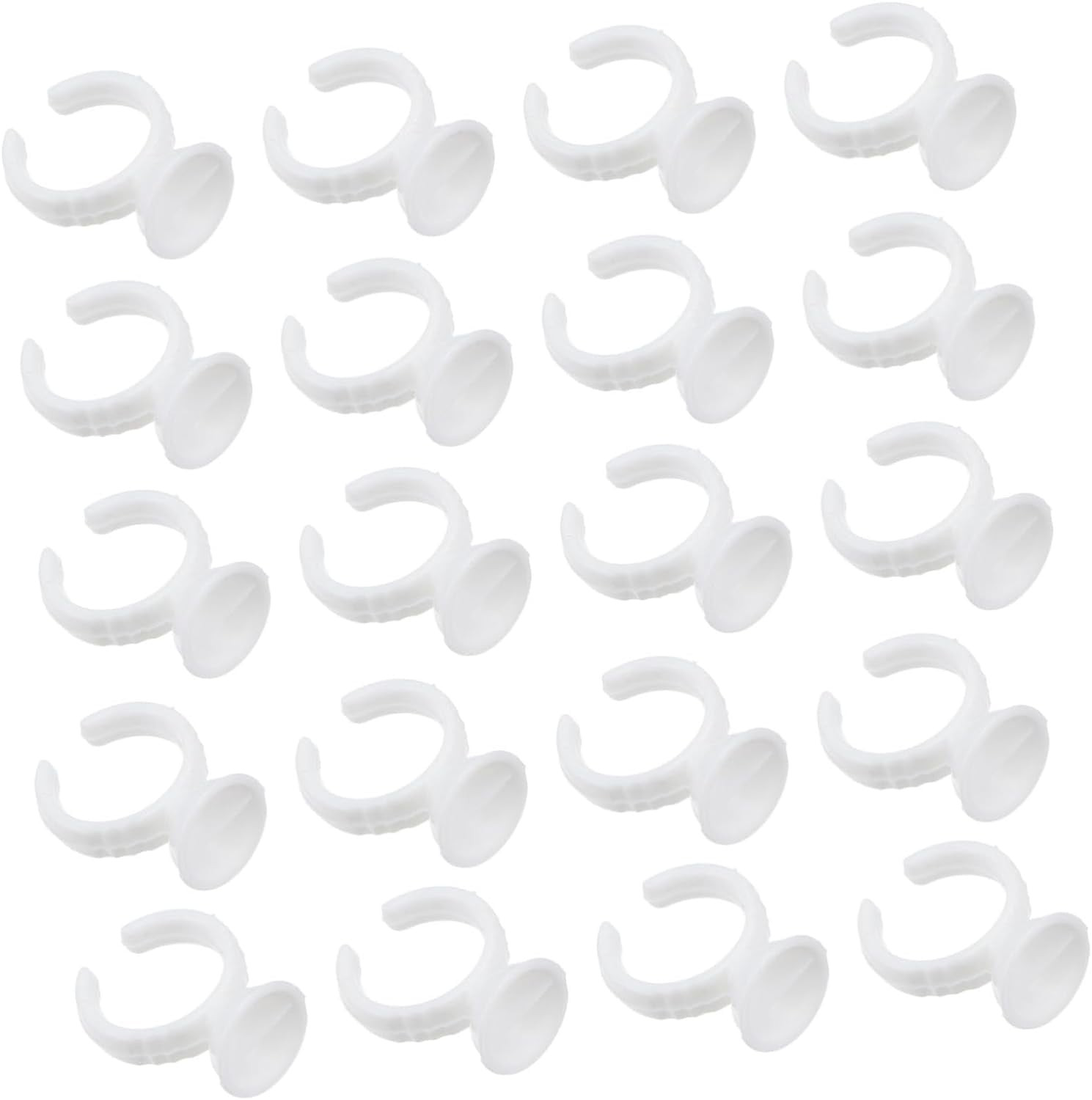 Makeup Gadgets 100pcs Disposable Plastic Glue Holders Rings Eyelash Extensions Kit Small Size