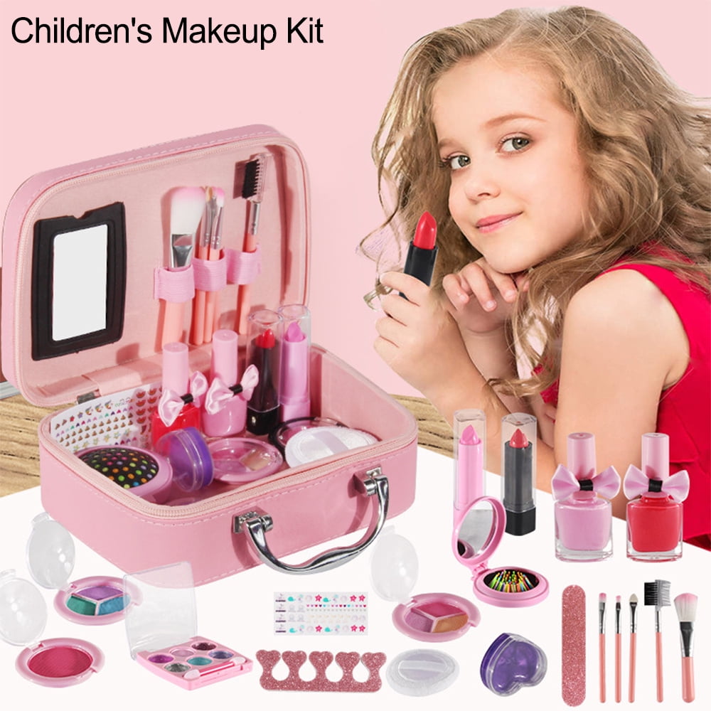 Makeup Girls Toy 20 Pcs Washable Kids Makeup Kit for Girls Non Toxic ...