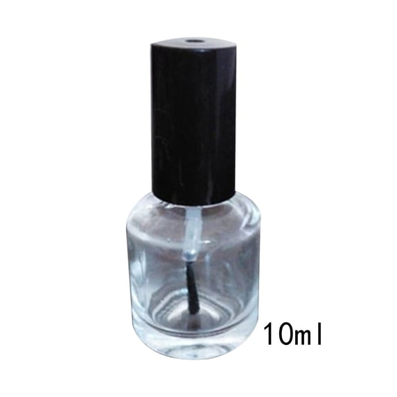 Makeup Glass Nail Polish Bottle Square Round Bottom Clear Container with Brush
