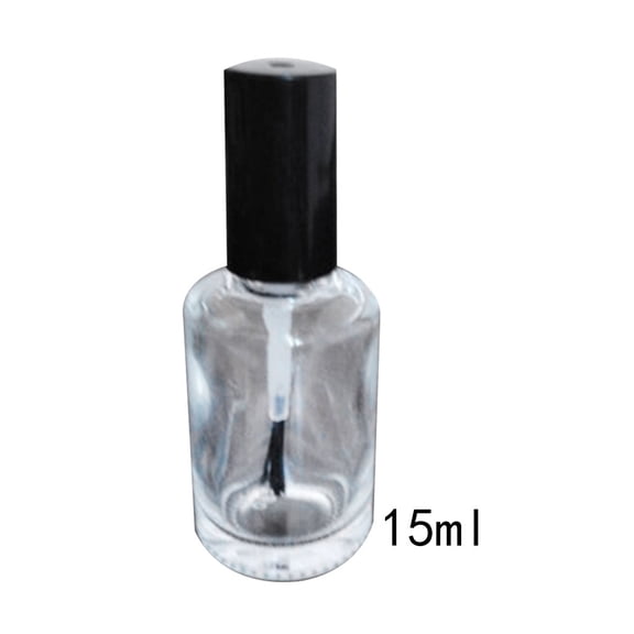 Makeup Glass Nail Polish Bottle Square Round Bottom Clear Container with Brush
