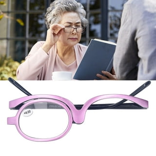Walbest Women Eye Make Up 180 Degree Rotation Folding Monocle Magnifying  Makeup Reading Eye Glasses