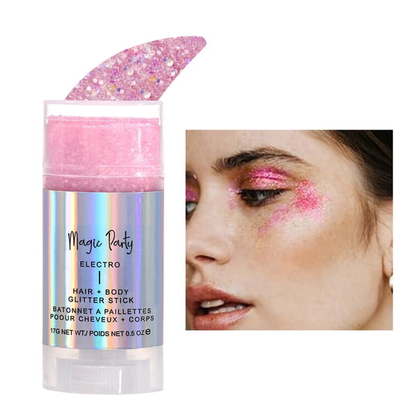 Makeup Glitter Stick 05# - 1 Stick, Makeup Glitter Stick Sequins Pearlescent Stage Party Body Hair Border Festival 17G, Easter, St. Patrick'S Day, Wedding, Body Paint, Eye Shadow P Makeup Organizers